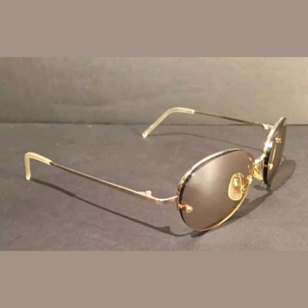 Isaac Mizrahi IM 112 Gold Mirrored Sunglasses - Picture 2 of 4